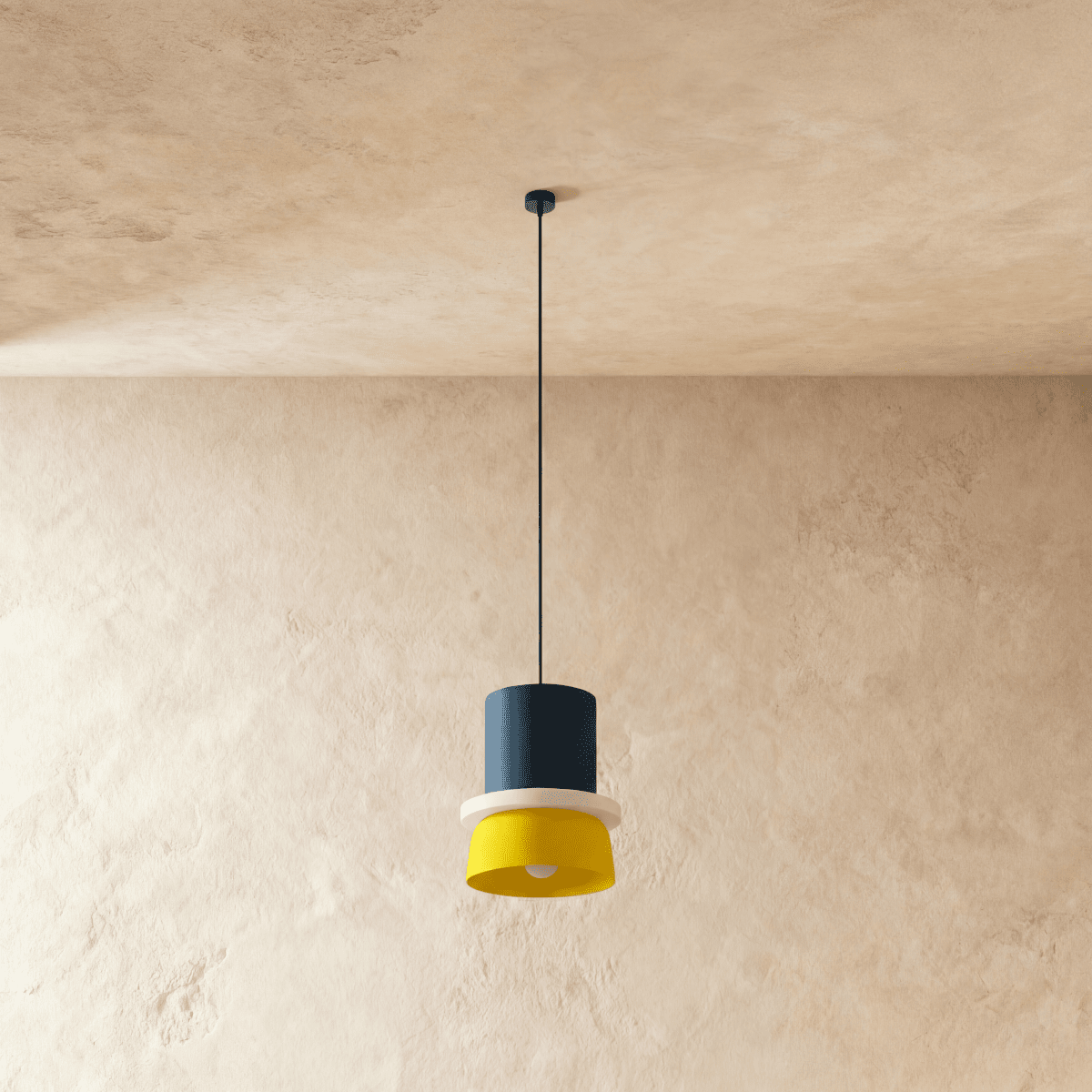 Modern Aluminium Dome Acrylic Pendant Light 1-Light