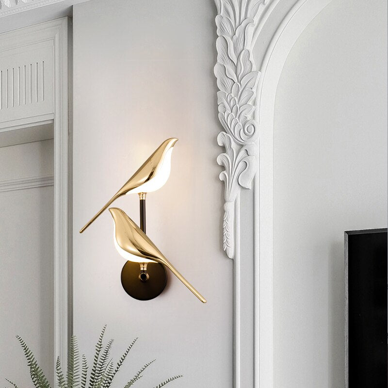 Contemporary Bird Wall Sconce LED Light