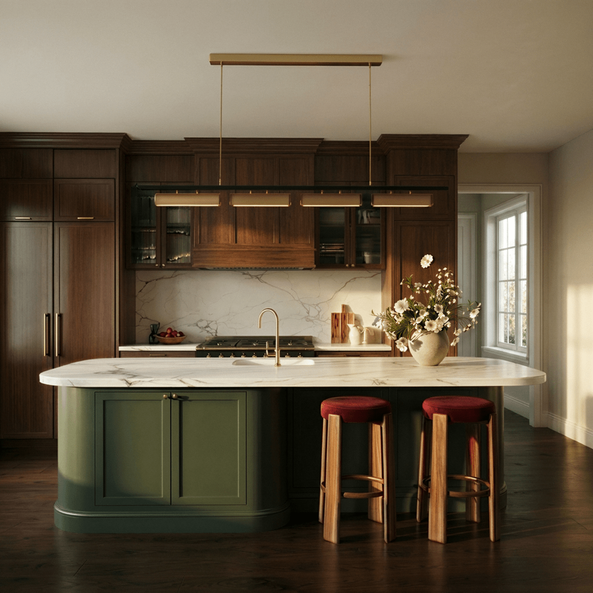 Modern Stainless Steel Multi Head Chandelier