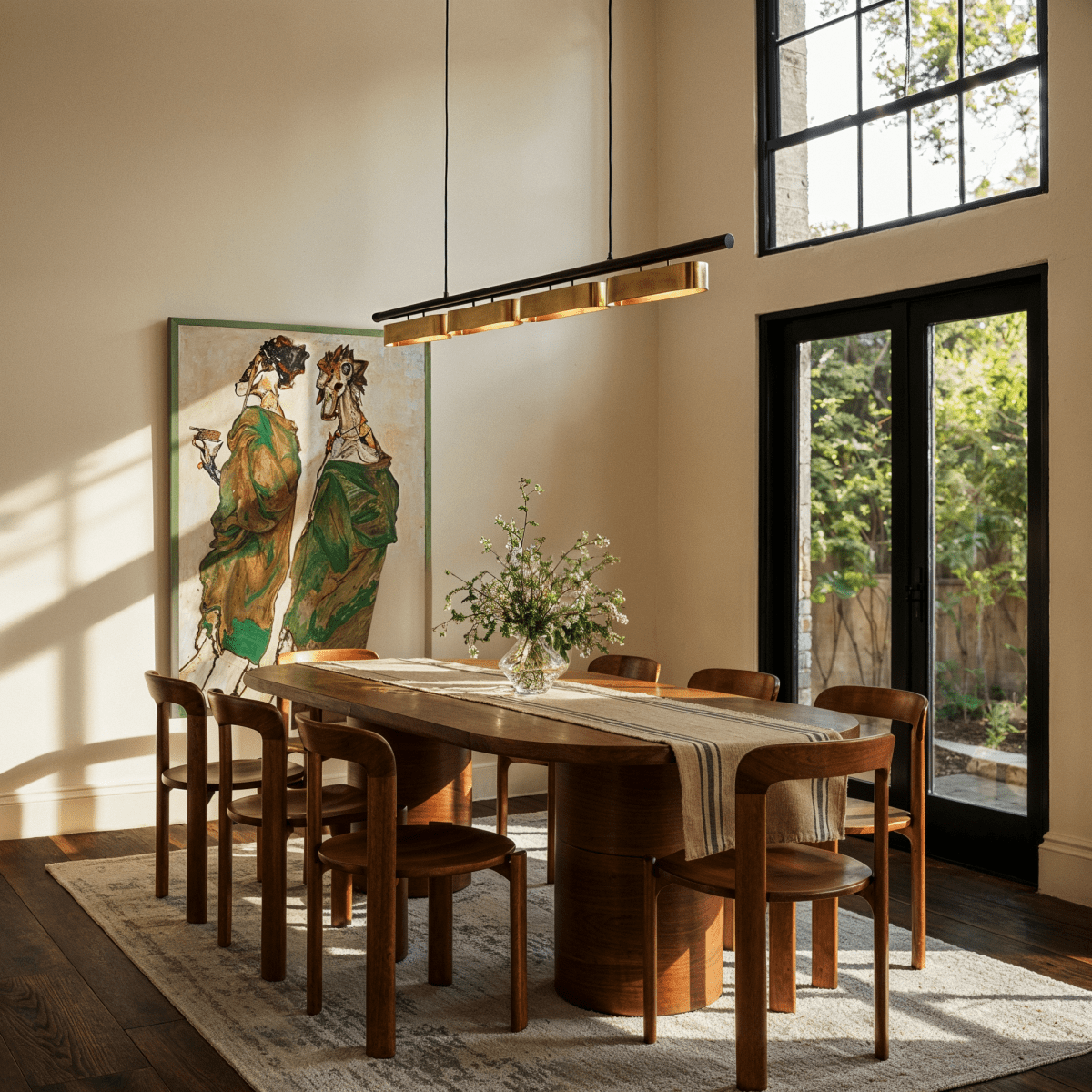 Modern Stainless Steel Multi Head Chandelier