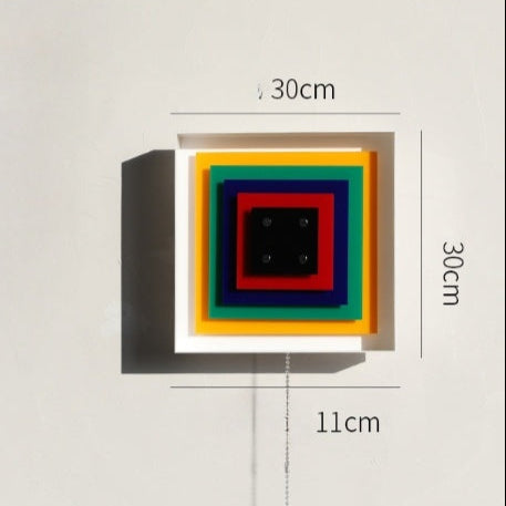 Memphis Bauhaus-Inspired Square Wall Sconce LED 1-Light