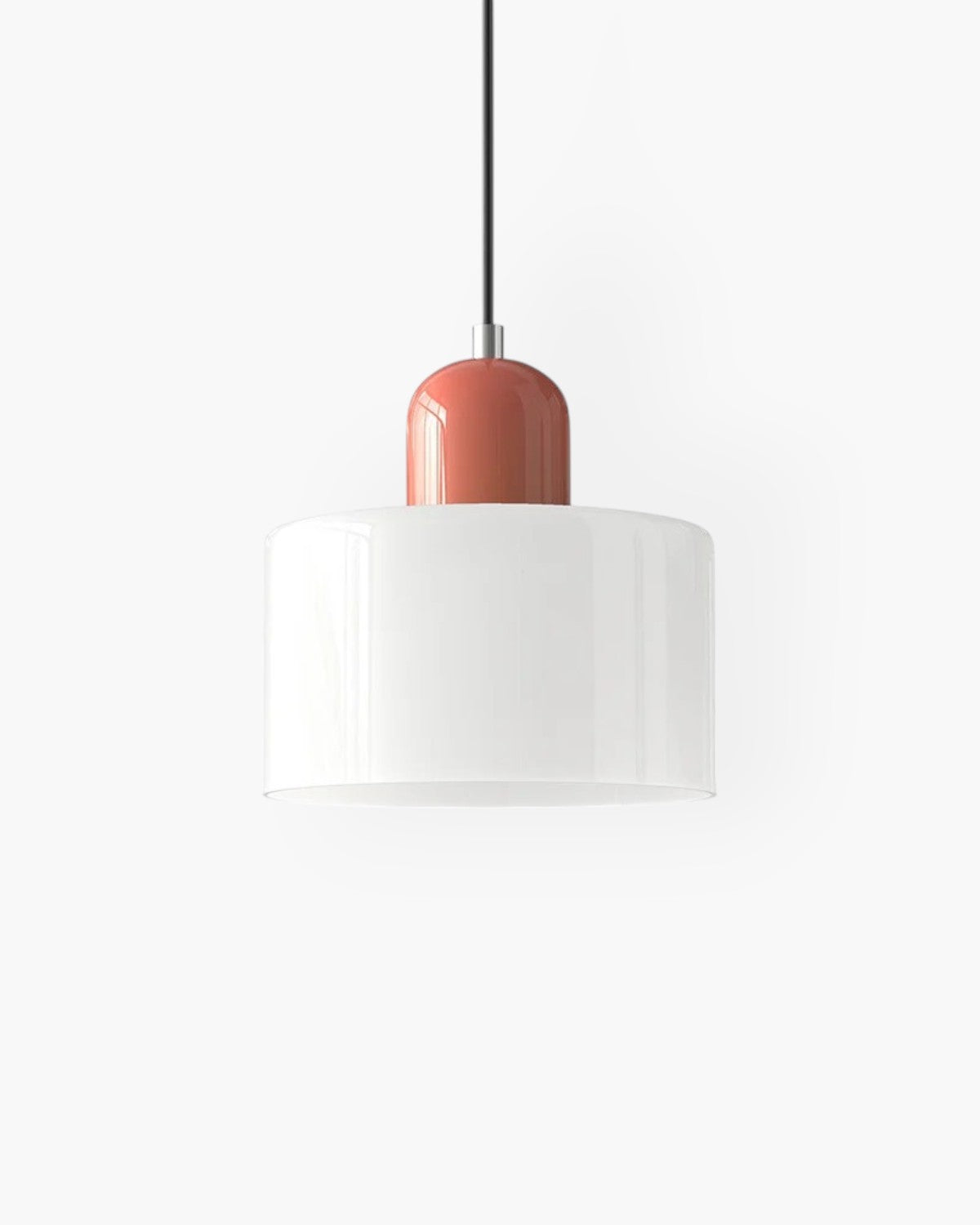 Contemporary Glass Cylinder Pendant 1-Light