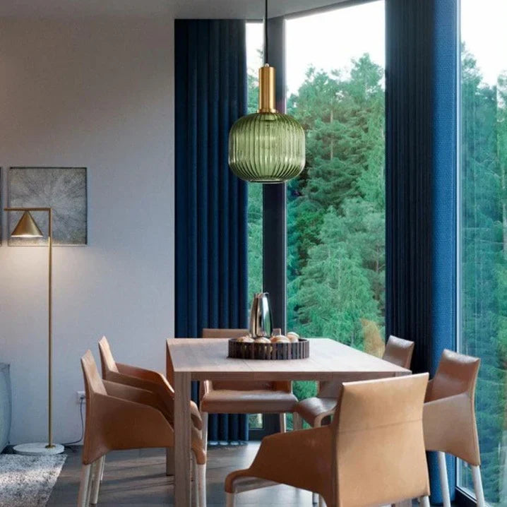 Contemporary Glass Tube Fitting Pendant Light 1-Light