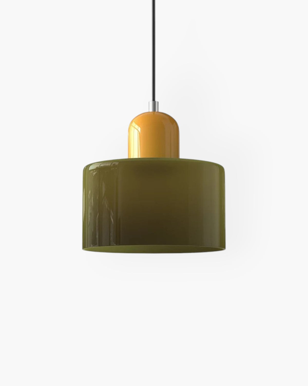 Contemporary Glass Cylinder Pendant 1-Light