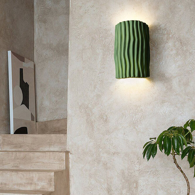 Scandinavian Textured Half-Cylinder LED Wall Light | 2-Light