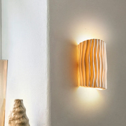 Scandinavian Textured Half-Cylinder LED Wall Light | 2-Light