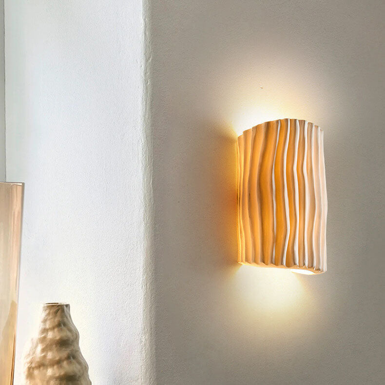 Scandinavian Textured Half-Cylinder LED Wall Light | 2-Light