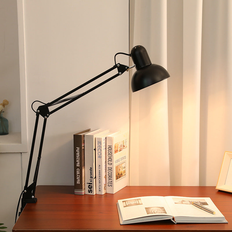 Contemporary Minimalist Adjustable Metal LED Table Lamp | 1-Light Clip-On