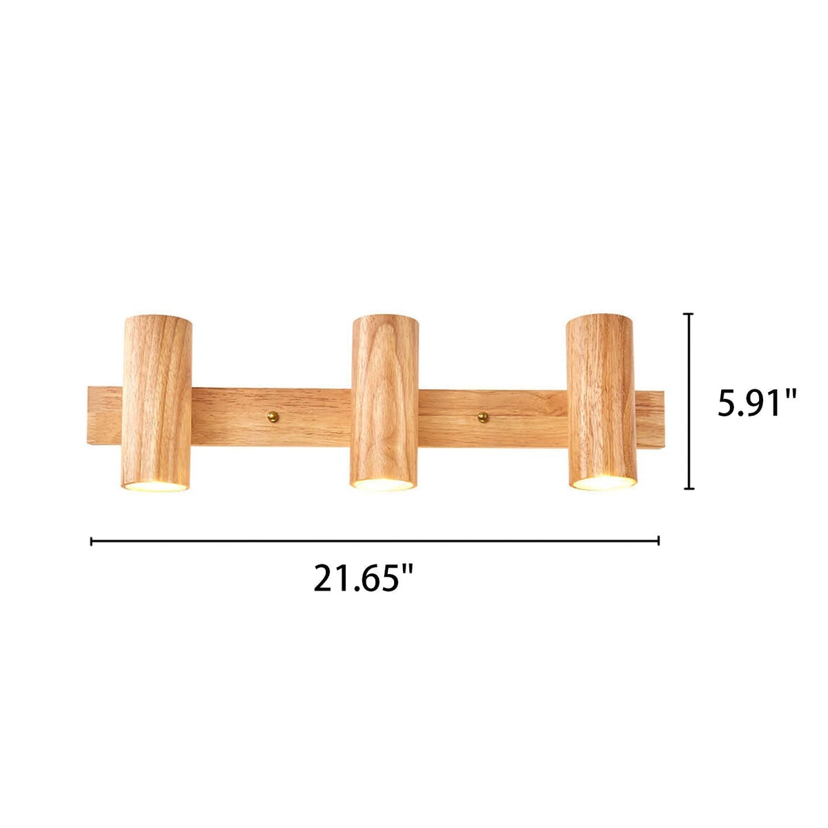 Contemporary Wooden Cylinder LED Wall Light | 1-Light