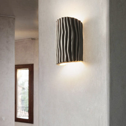 Scandinavian Textured Half-Cylinder LED Wall Light | 2-Light