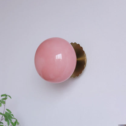 Modern Minimal Glass Globe Wall Light | 1-Light