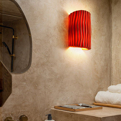 Scandinavian Textured Half-Cylinder LED Wall Light | 2-Light