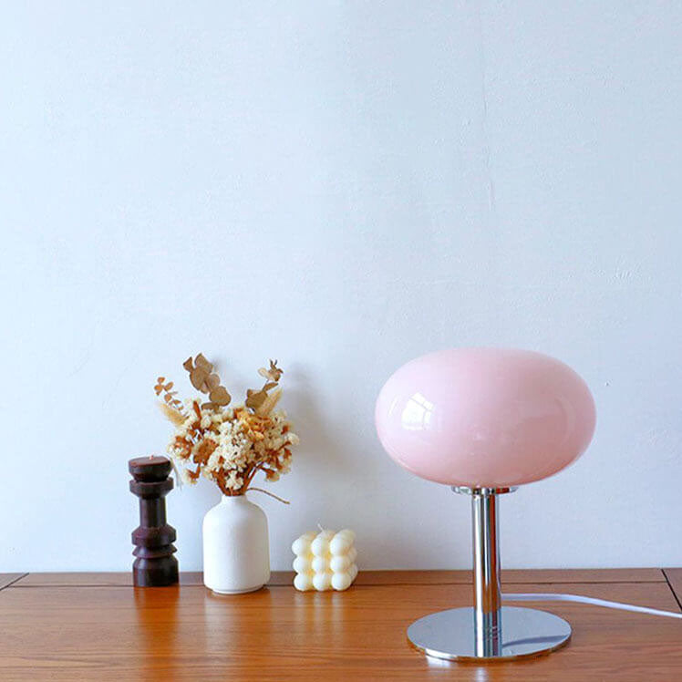 Nordic Retro Round Glass Table Lamp 1-Light