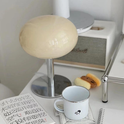 Nordic Retro Round Glass Table Lamp 1-Light
