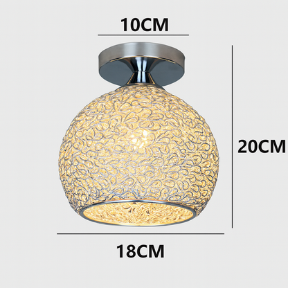 Modern Textured Dome Semi-Flush Ceiling Light | LED 1-Light