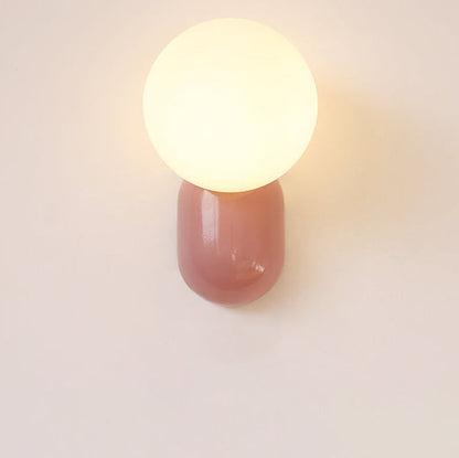 Contemporary Glass Globe Wall Light | 1-Light