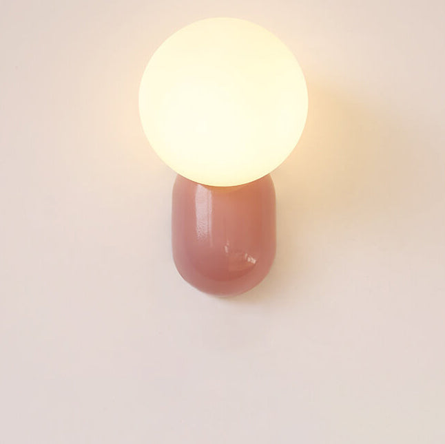 Contemporary Glass Globe Wall Light | 1-Light
