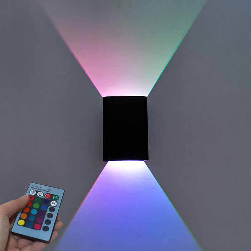 Modern RGB LED Square Wall Light with Remote | 1-Light