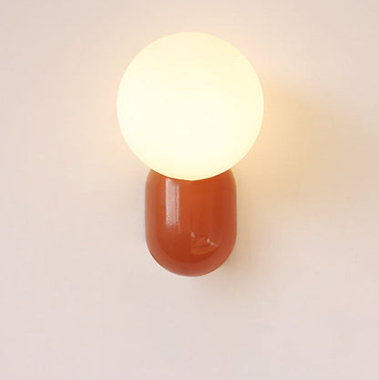 Contemporary Glass Globe Wall Light | 1-Light