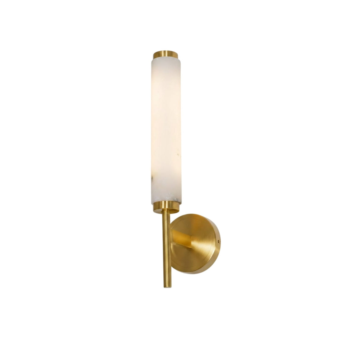 Modern Metal Faux Alabaster Wall Light