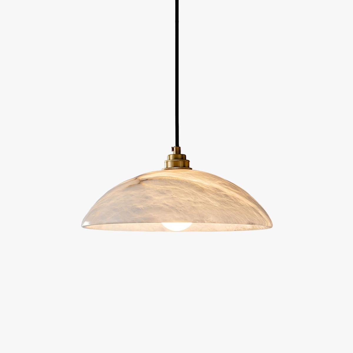 Modern Marble Copper Pendant Light 1-Light