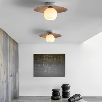Modern Iron Semi-Flush Ceiling Light 1-Light
