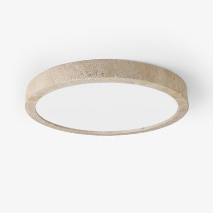 Modern Travertine Slim Profile Ceiling Light 1-Light