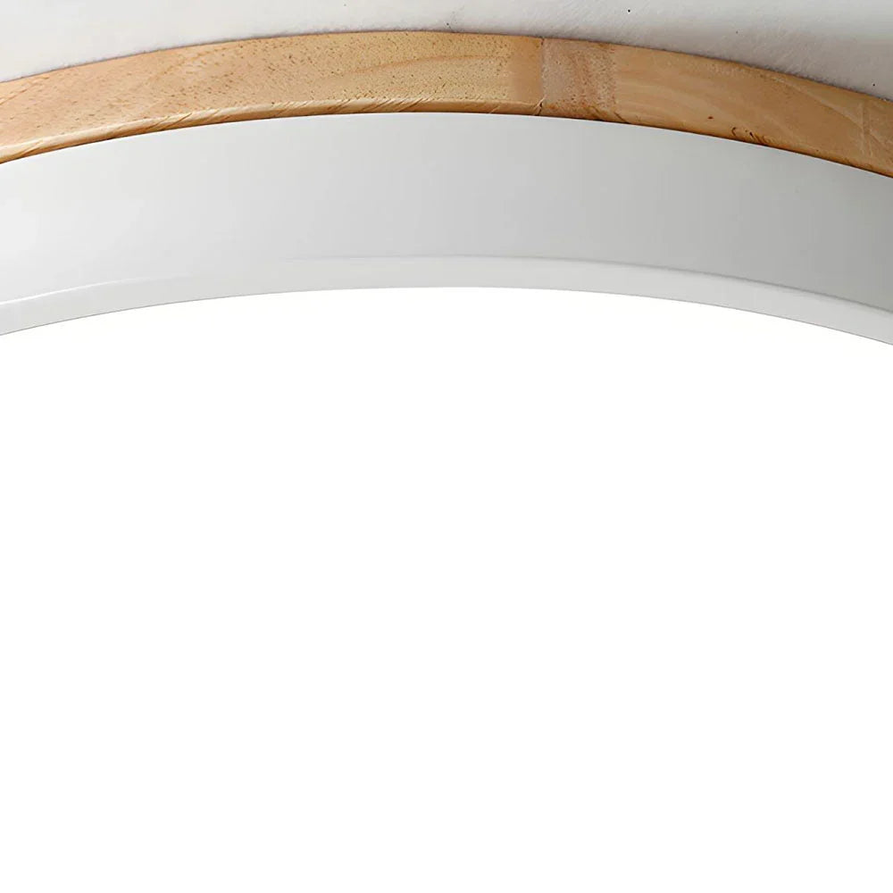 Contemporary Wood Trim Ceiling Light 1-Light