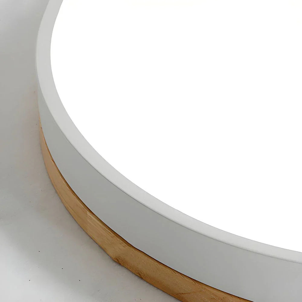 Contemporary Wood Trim Ceiling Light 1-Light