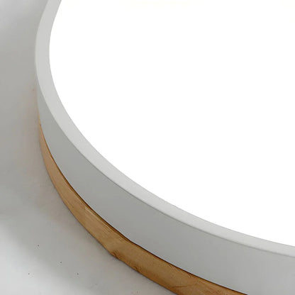 Contemporary Wood Trim Ceiling Light 1-Light