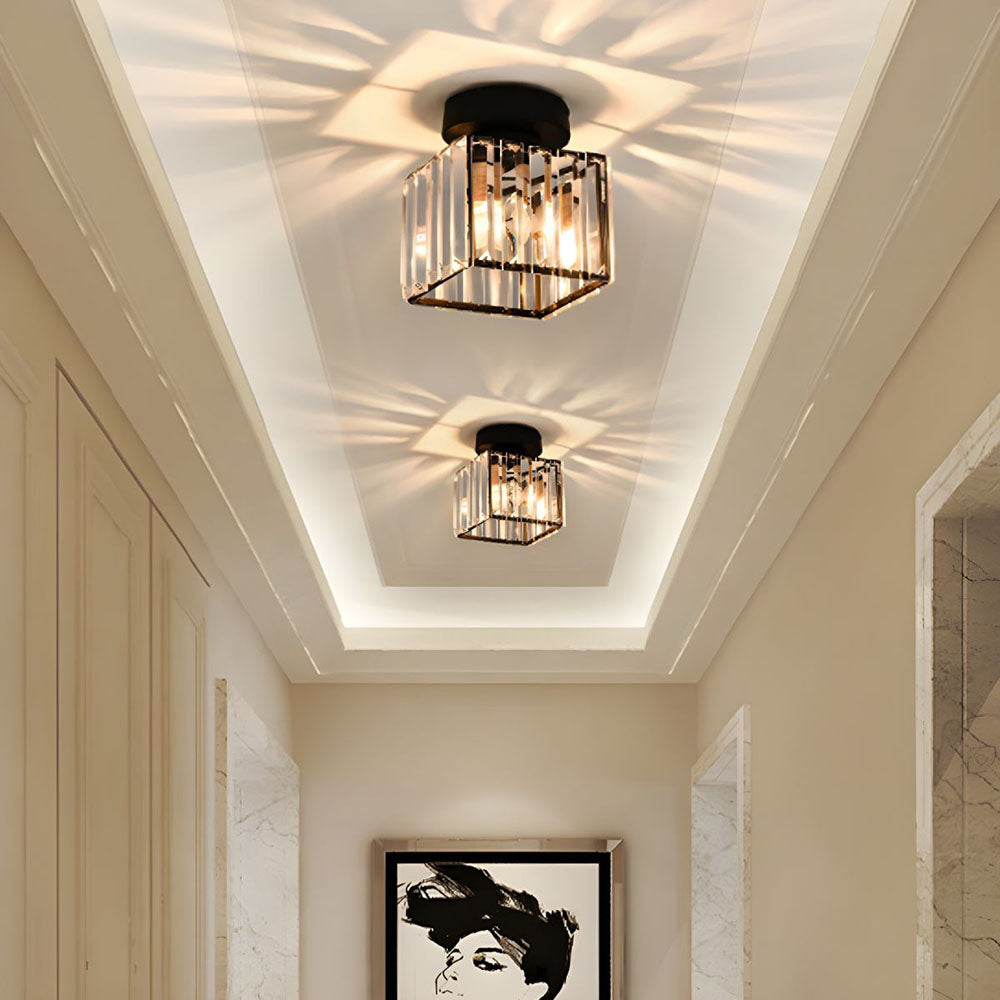 Contemporary Iron 1-Light Flush Ceiling Light 1-Light