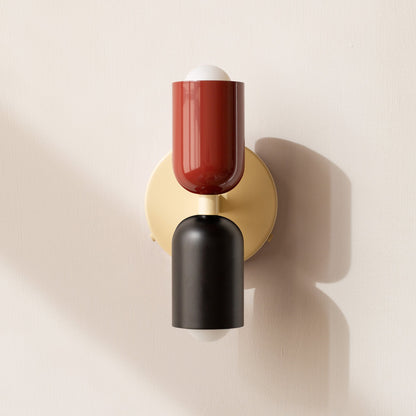 Contemporary Minimalist Cylinder Wall Sconce LED 2-Light