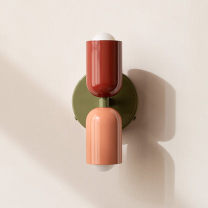 Contemporary Minimalist Cylinder Wall Sconce LED 2-Light