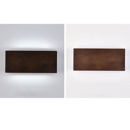 Japanese Wooden Square LED Wall Light | 1-Light