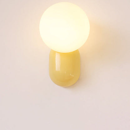 Contemporary Glass Globe Wall Light | 1-Light