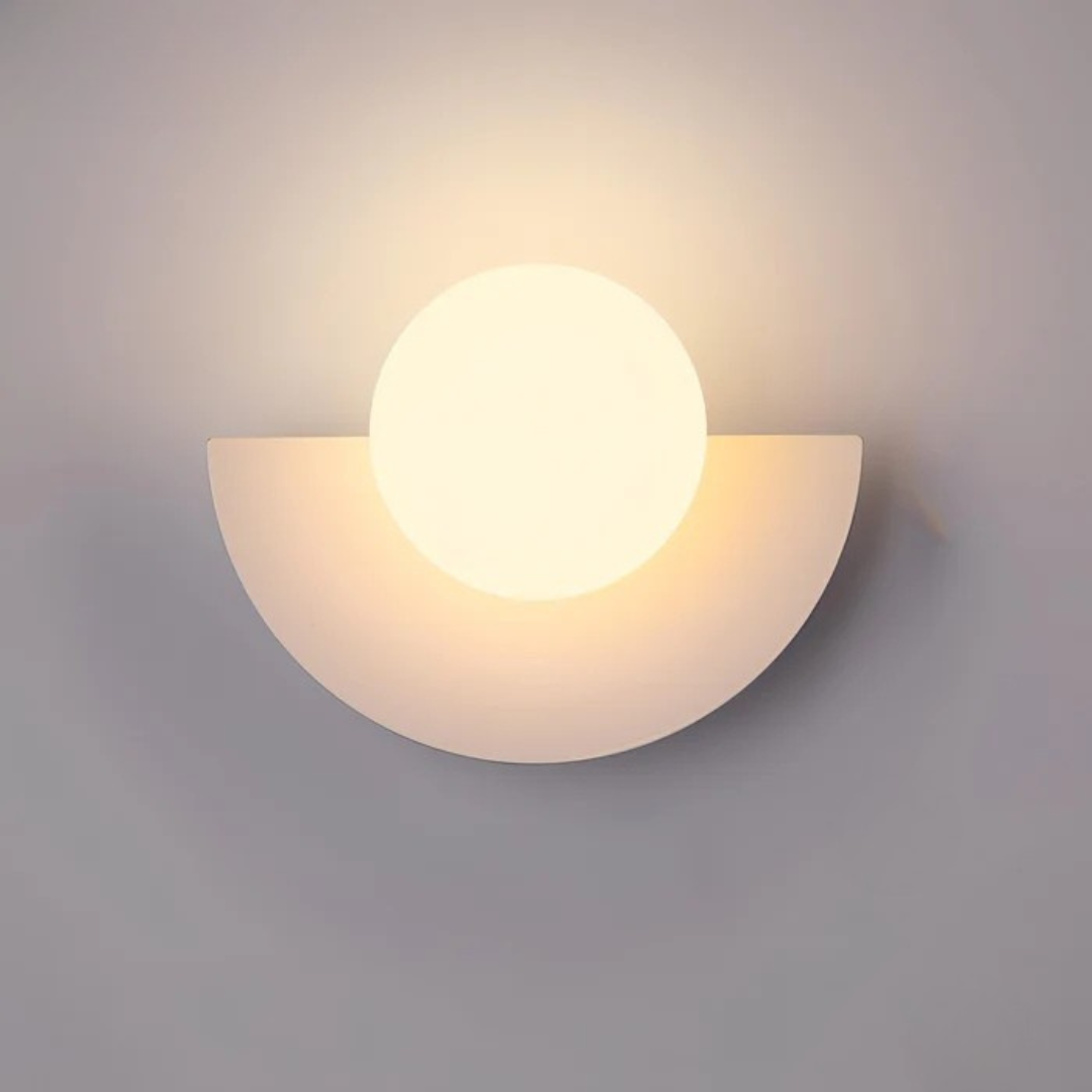 Contemporary Minimalist Glass Globe Wall Sconce LED 1-Light