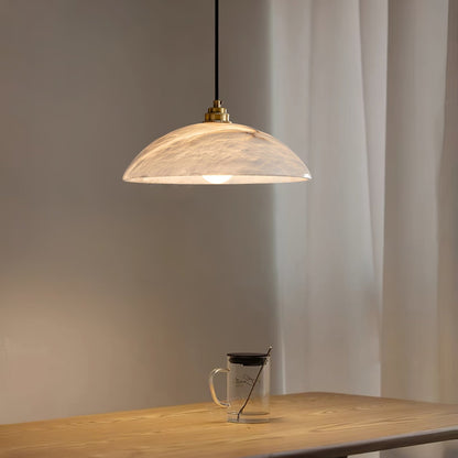 Modern Marble Copper Pendant Light 1-Light