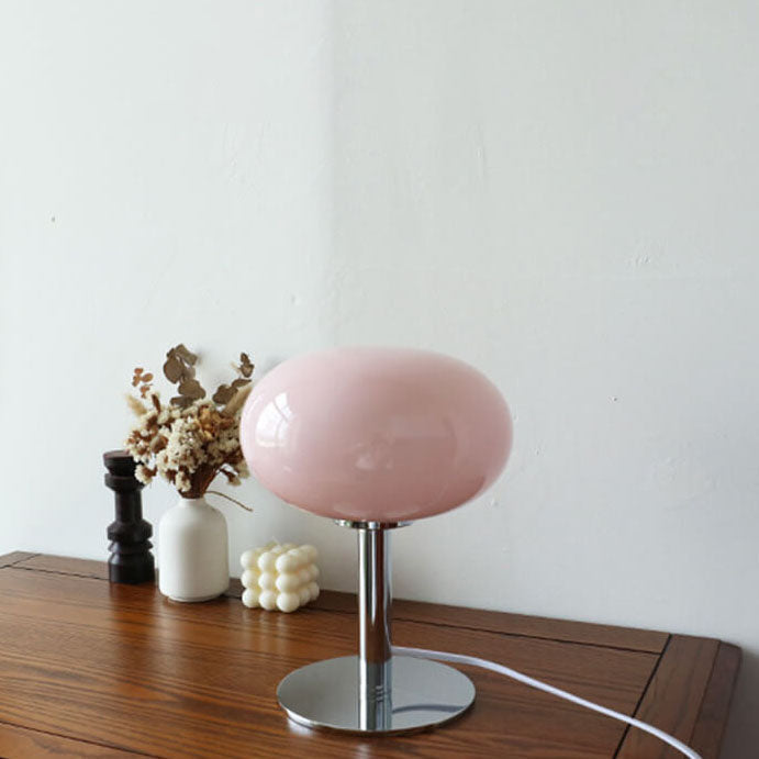 Nordic Retro Round Glass Table Lamp 1-Light