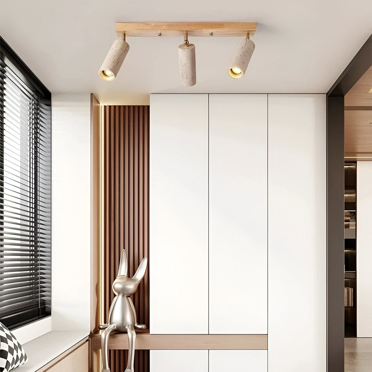 Modern Stone White Ceiling Light 1-Light