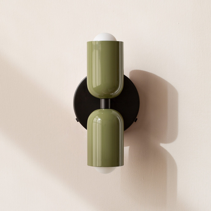 Contemporary Minimalist Cylinder Wall Sconce LED 2-Light