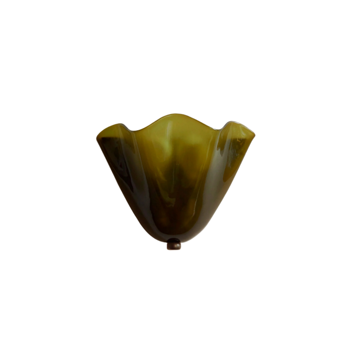 Vintage Stained Glass Skirt Shell Wall Sconce LED 1-light