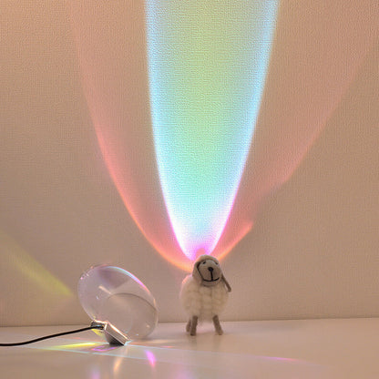 Contemporary Crystal LED Projection Table Light | USB Powered
