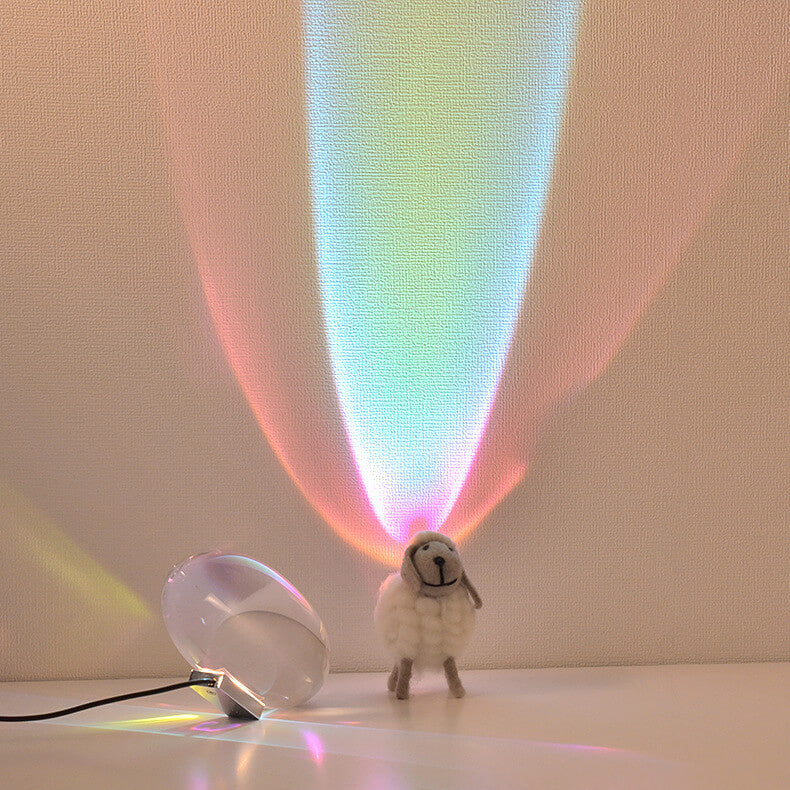 Contemporary Crystal LED Projection Table Light | USB Powered