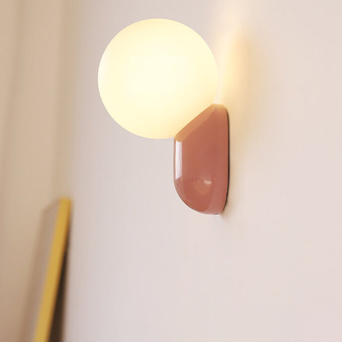 Contemporary Glass Globe Wall Light | 1-Light