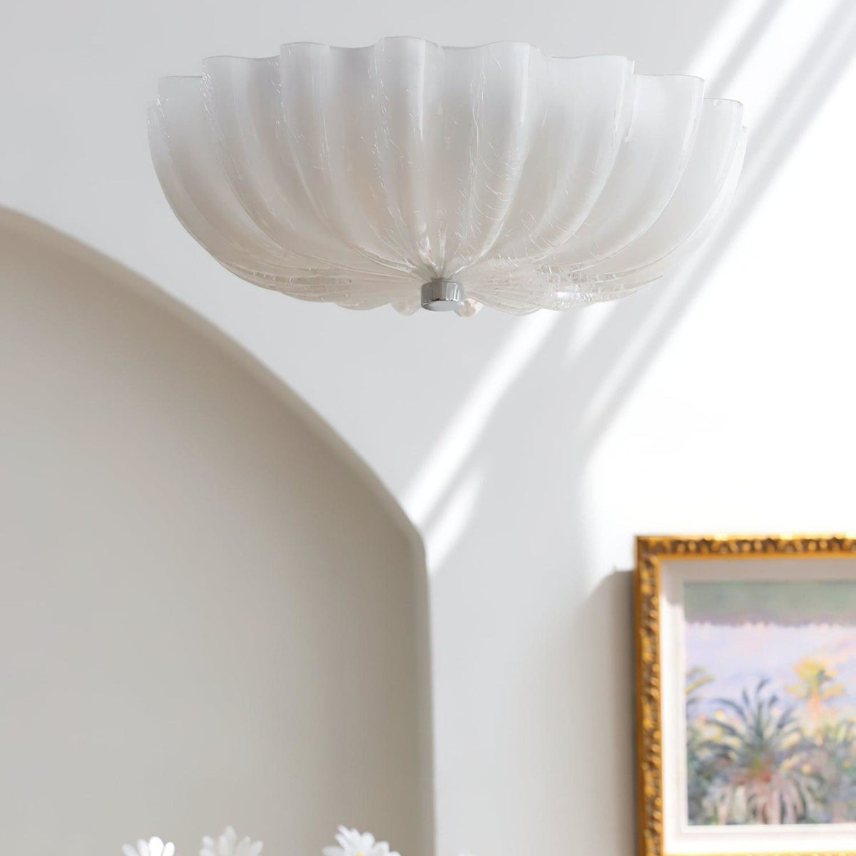 Vintage Iron Flush Ceiling Light 1-Light