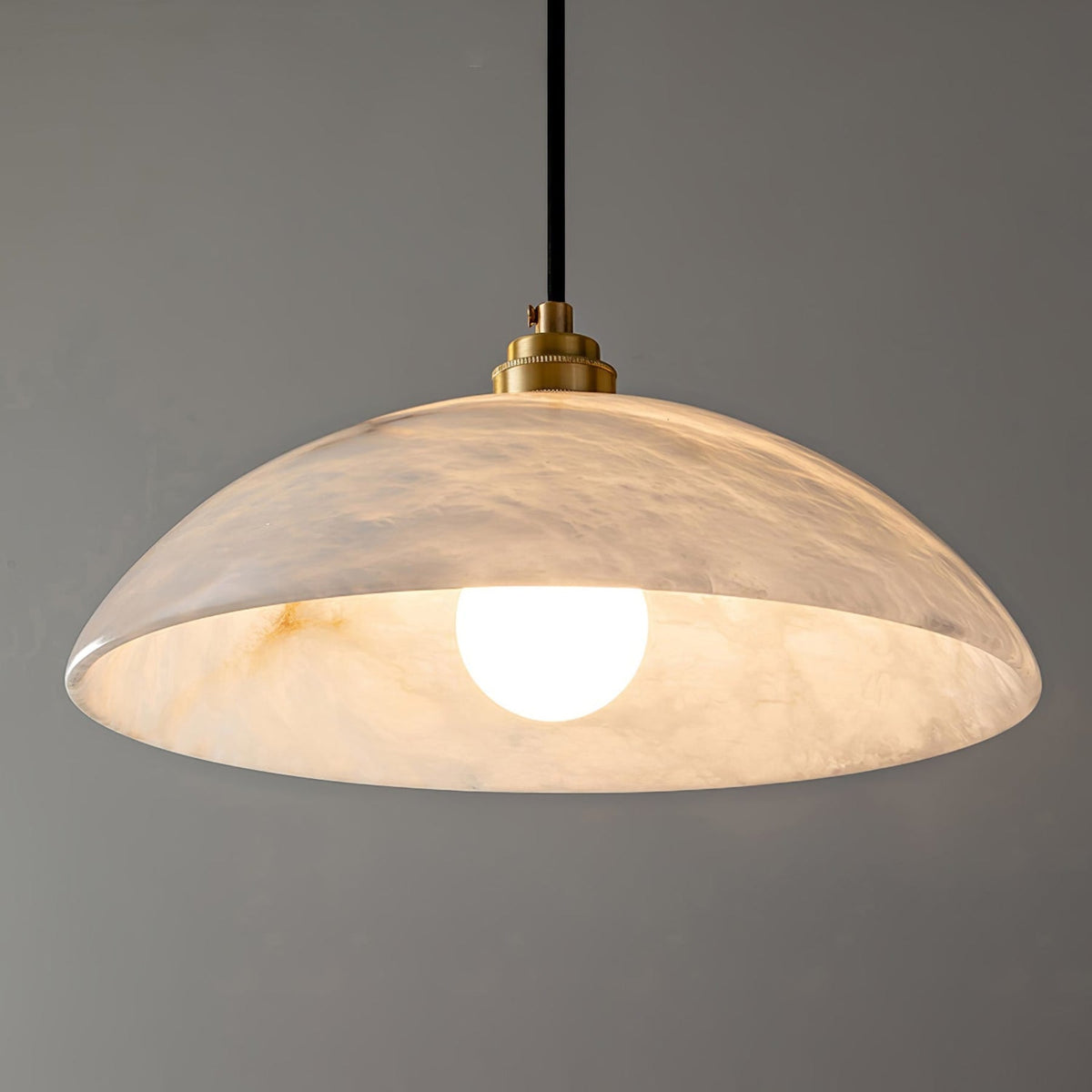 Modern Marble Copper Pendant Light 1-Light