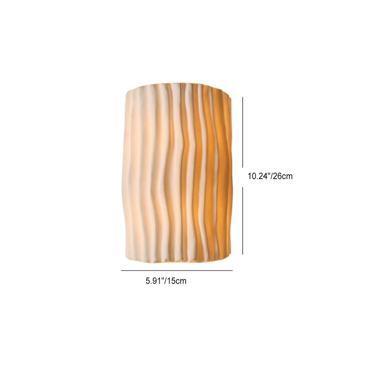 Scandinavian Textured Half-Cylinder LED Wall Light | 2-Light