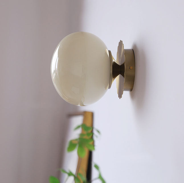 Modern Minimal Glass Globe Wall Light | 1-Light
