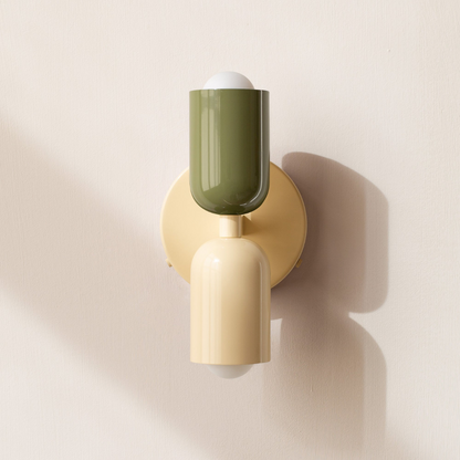 Contemporary Minimalist Cylinder Wall Sconce LED 2-Light