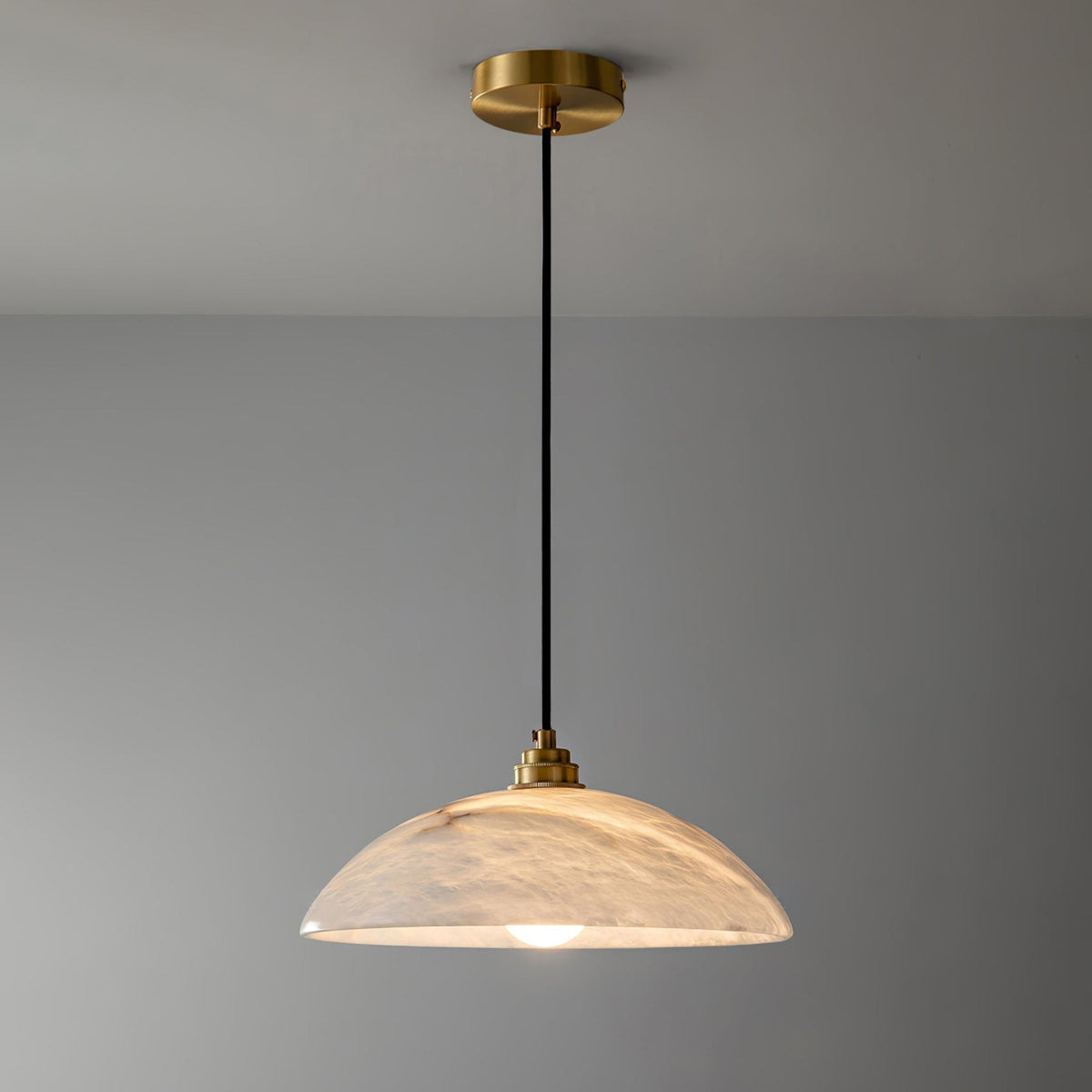 Modern Marble Copper Pendant Light 1-Light